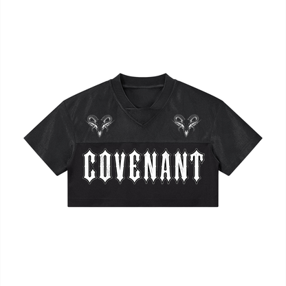Covenant 999 - Black Cropped V-Neck Jersey