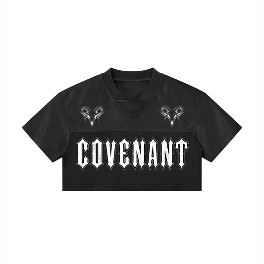 Covenant 999 - Black Cropped V-Neck Jersey
