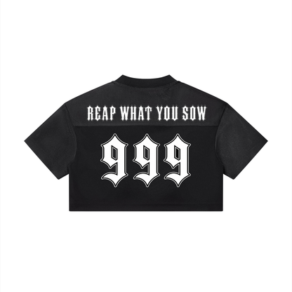 Covenant 999 - Black Cropped V-Neck Jersey