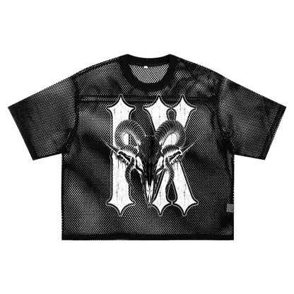 IX Ram Carcass - See-through Black Boxy Net Shirt